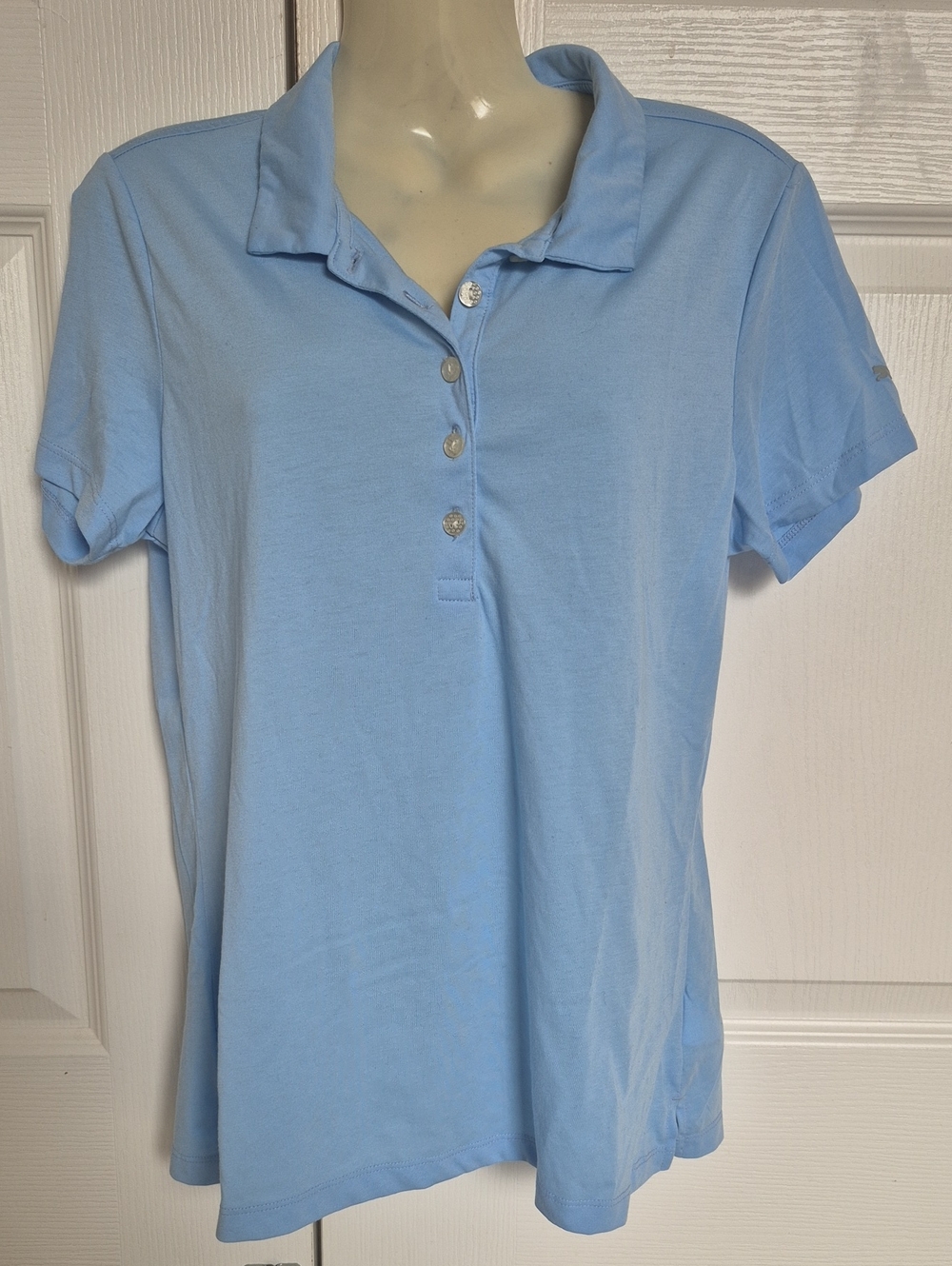 Women’s Light Blue Polo Top
